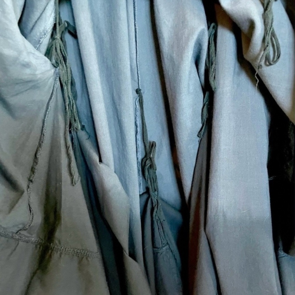 Luna Luz Belleza Dress Gray Gradient Lagenlook Off Shoulder Cotton M - Picture 7 of 10